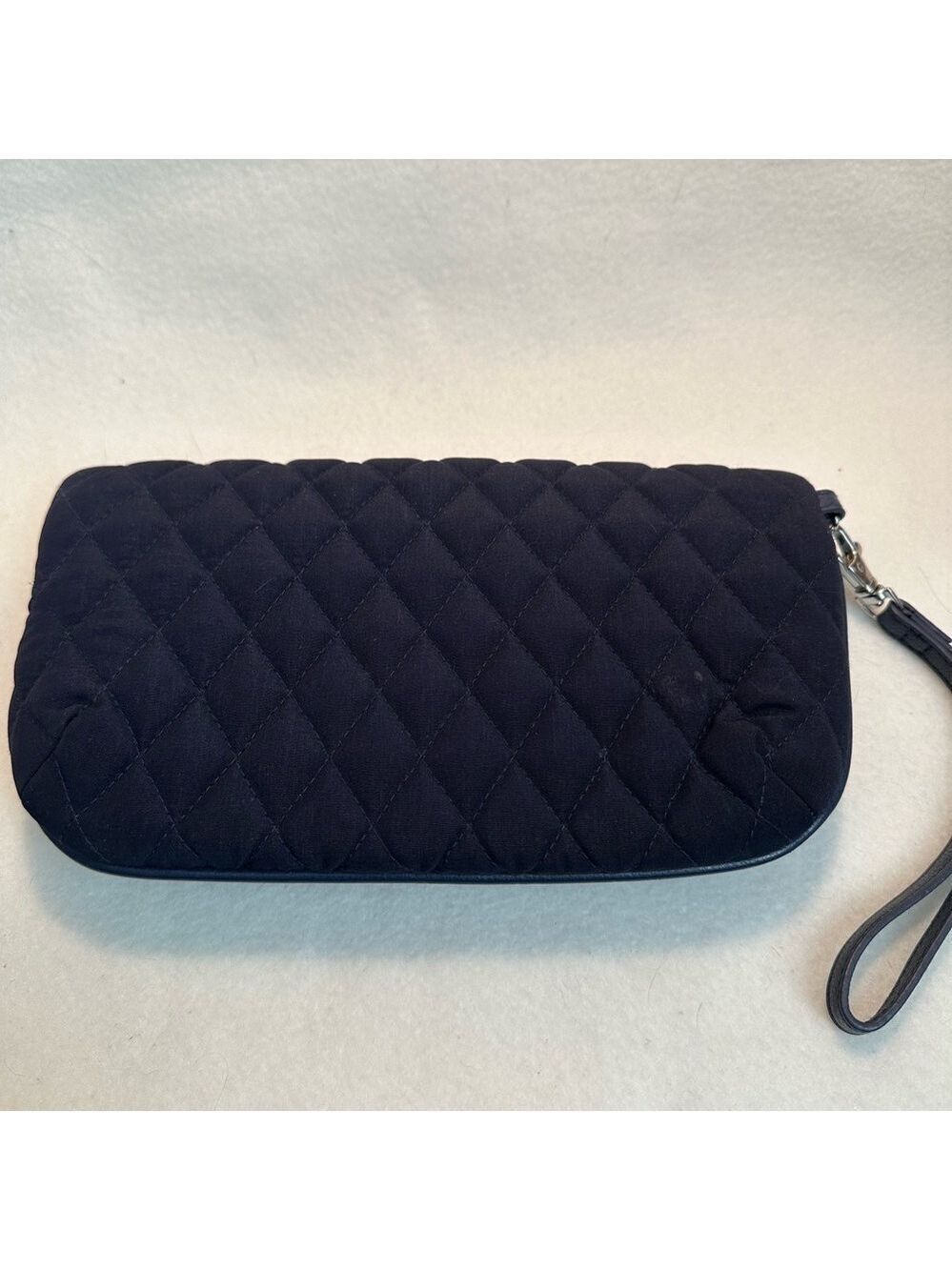 Vera Bradley Quilted Navy Blue Clutch - Picture 4 of 4